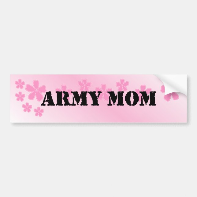 Army Mom Deep Pink Bumper Sticker (Front)