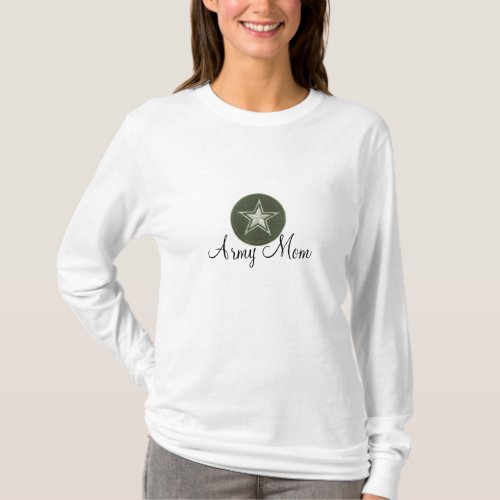 Army Mom Military Family Star Logo T_Shirt