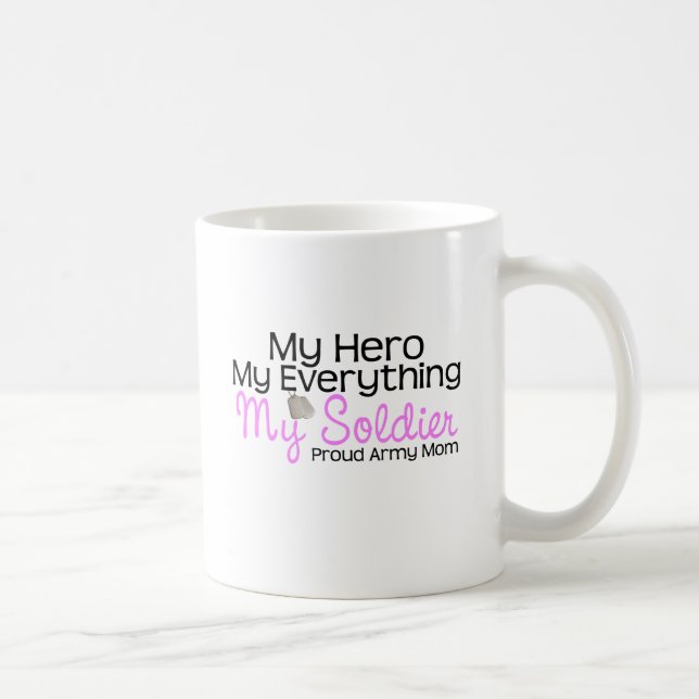 Army Mom My Hero Coffee Mug (Right)