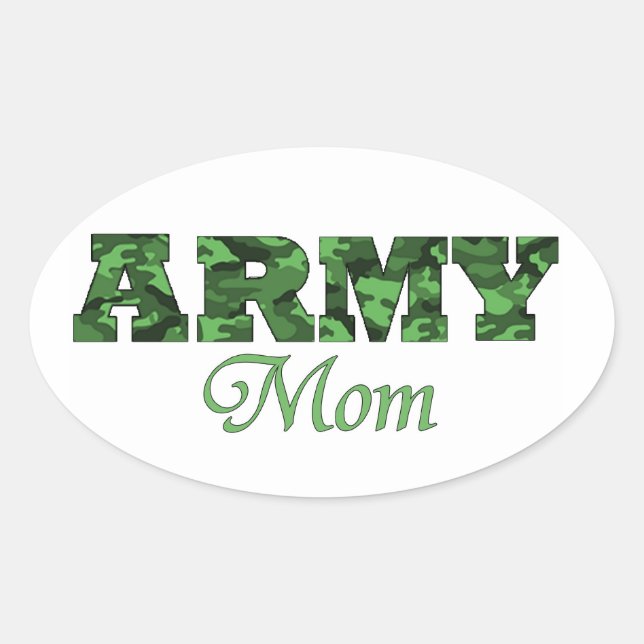 Army Mom Oval Sticker (Front)