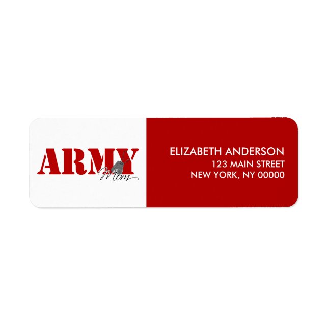 Army Mom Return Address Labels (Front)