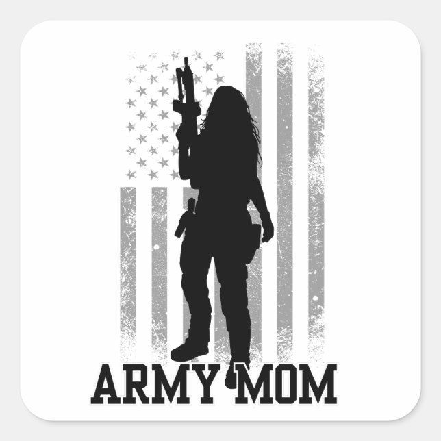 Army Mom Square Sticker (Front)