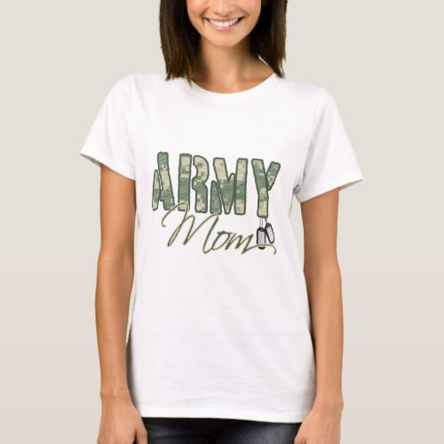 army mom with dog tags copy T_Shirt