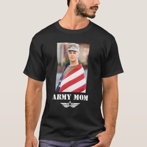 Army Mom with Photo T_Shirt