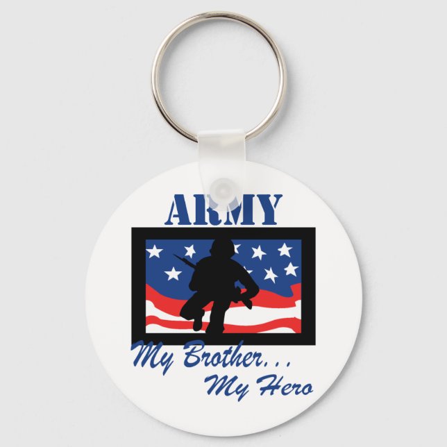 Army My Brother My Hero Keychain (Front)