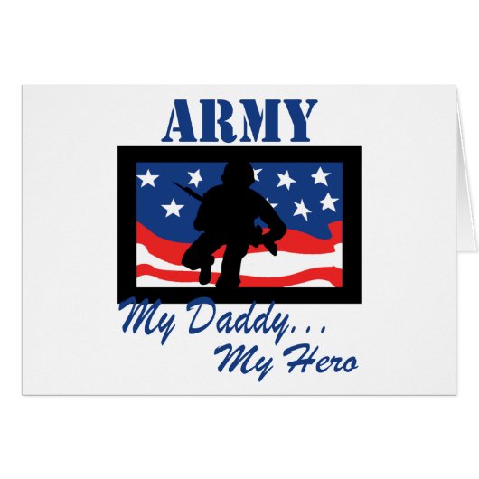 Army My Daddy My Hero Cards (Front Horizontal)