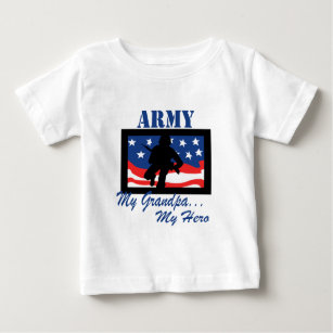 Army My Grandpa My Hero Baby T-Shirt