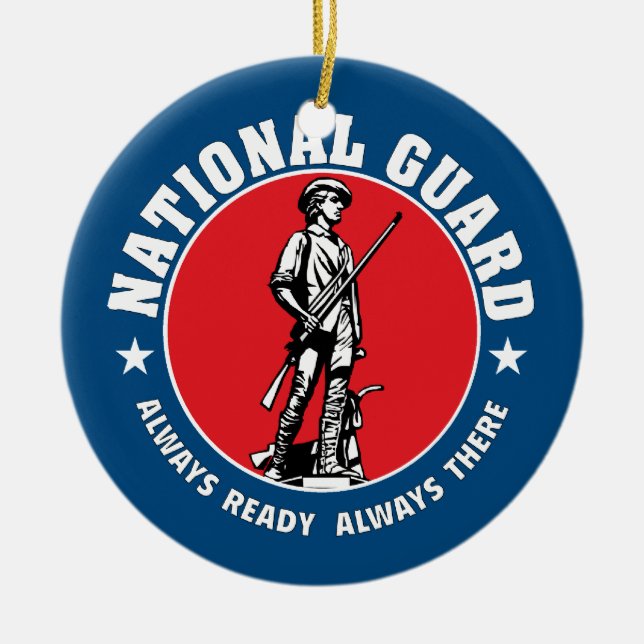 Army National Guard Historic Logo Ceramic Ornament (Front)