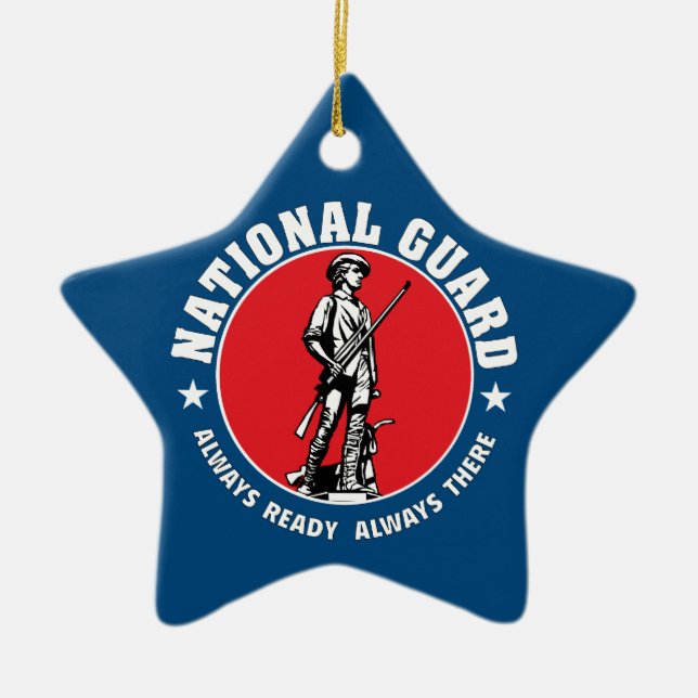 Army National Guard Historic Logo Ceramic Ornament (Front)