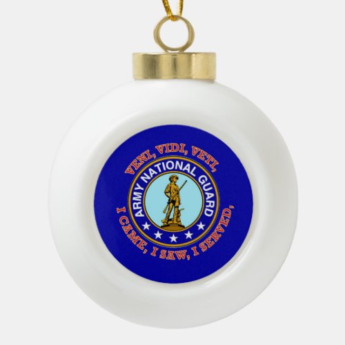 Army National Guard Logo Ceramic Ball Christmas Ornament