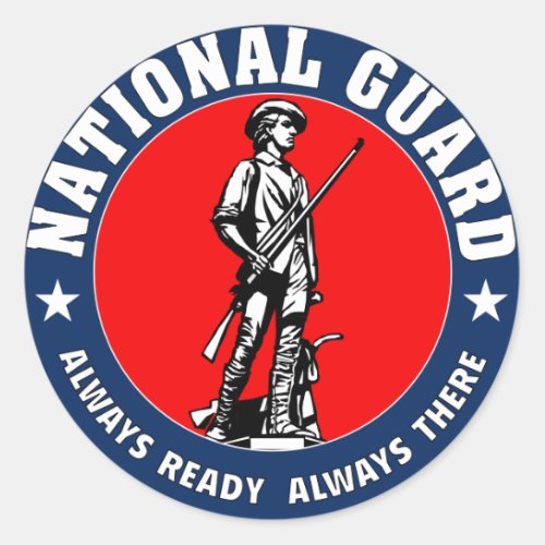 Army National Guard Military Logo Classic Round Sticker