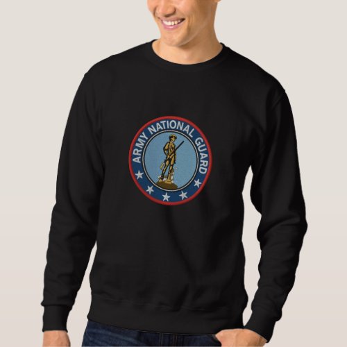 Army National Guard Military Logo Embroidered Sweatshirt