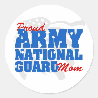 Army National Guard Mom Classic Round Sticker