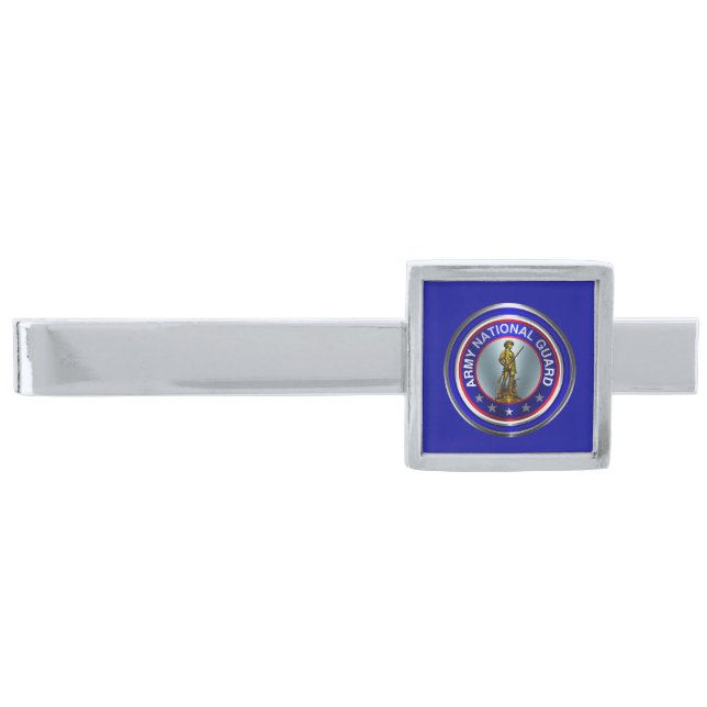 Army National Guard Silver Finish Tie Bar (Front)