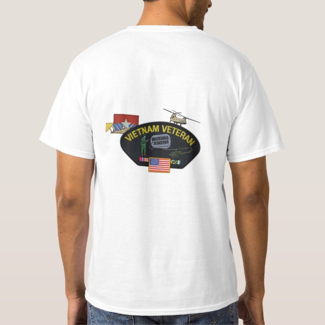 Army Navy Air Force Marines Ranger Vietnam Nam War T-Shirt (Back)