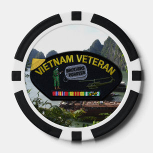 army navy air force marines vietnam nam war vets poker chips