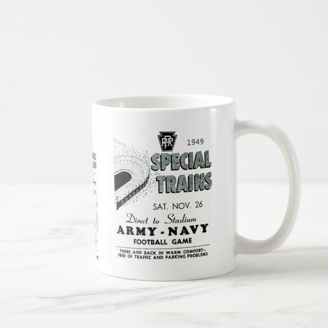 Army Navy Game Trains via Pennsylvania Railroad Coffee Mug (Right)