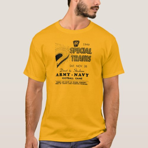 Army Navy Game Trains via Pennsylvania Railroad T_Shirt