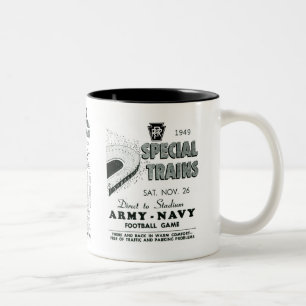 Army-Navy Game Via The Pennsylvania Railroad Two-Tone Coffee Mug