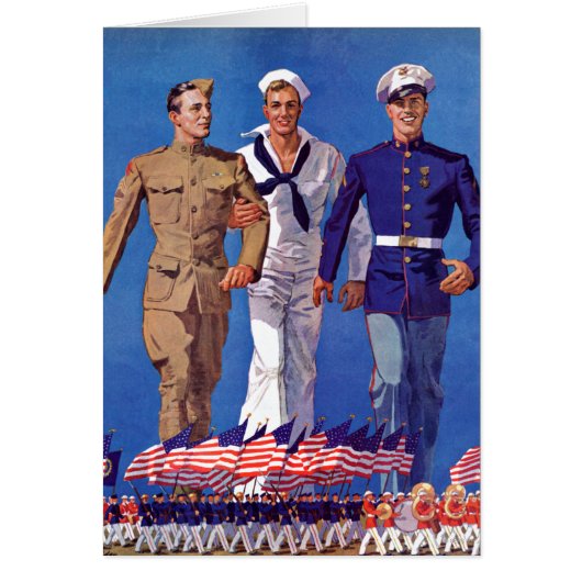 Army, Navy & Marines Cards (Front)