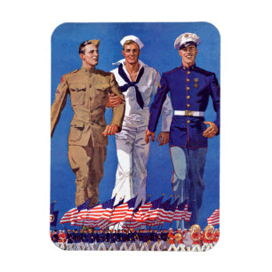 Army, Navy & Marines Magnet