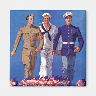 Army, Navy & Marines Magnet