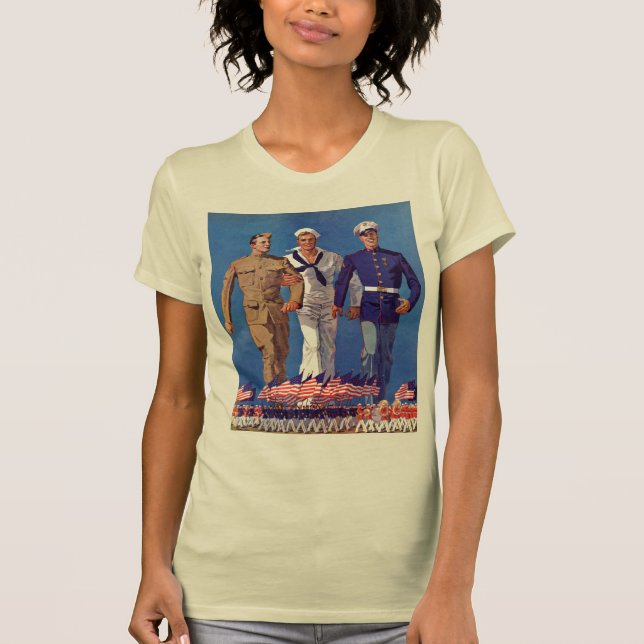 Army, Navy & Marines T-Shirt (Front)