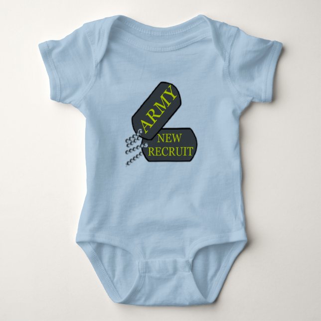 Army New Recruit Baby Bodysuit (Front)