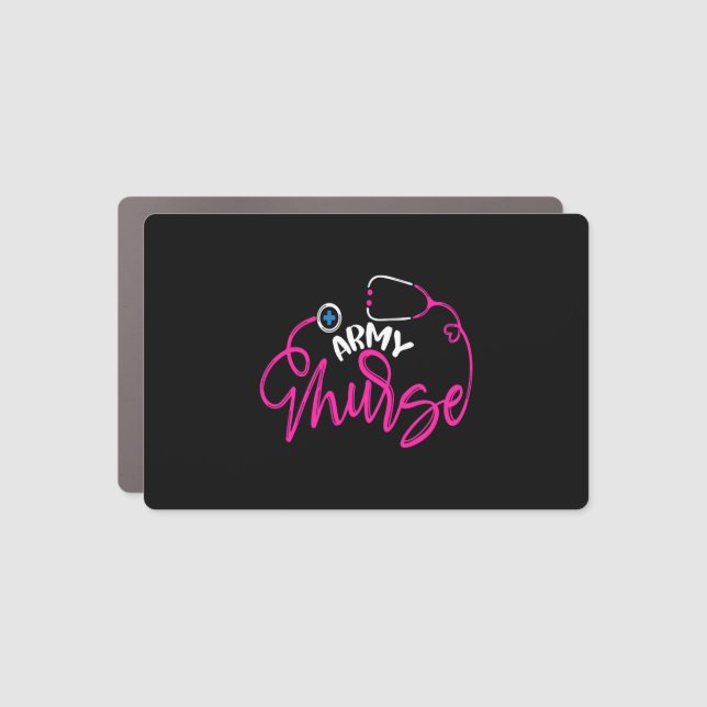 Army Nurse- Funny Nursing quote - hipster nurse gi Car Magnet (Front)