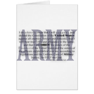 army oath cards