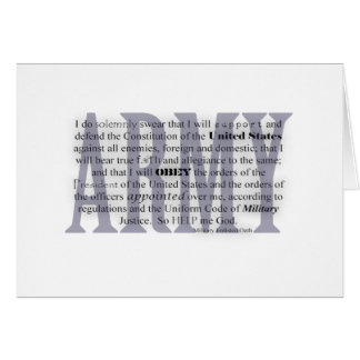 army oath cards