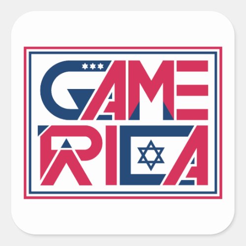 Army of America Game Square Sticker