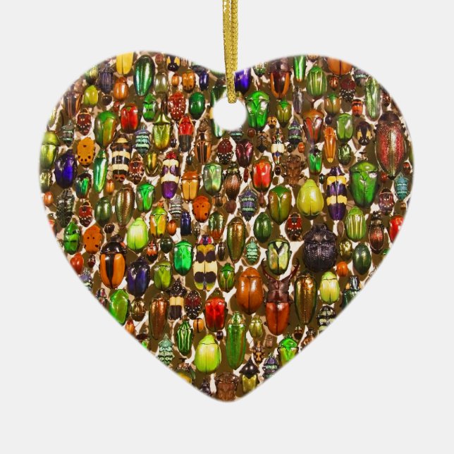 Army of Beetles and Bugs Ceramic Ornament (Front)