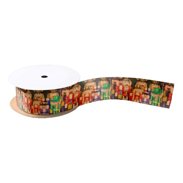 Army of Christmas Nutcrackers Satin Ribbon (Spool)