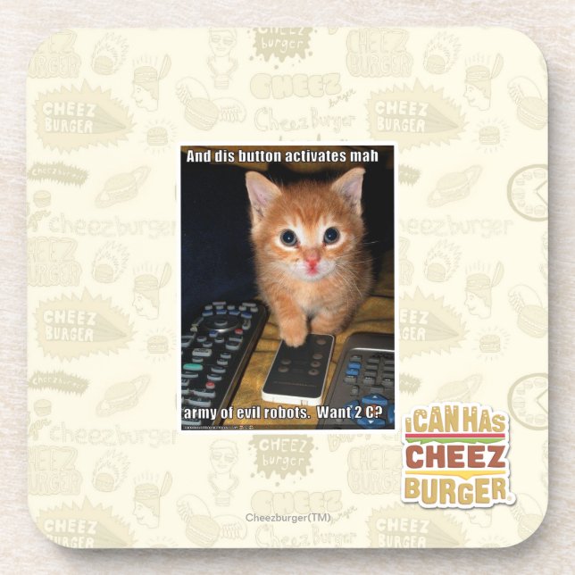 Army of Evil Robots Drink Coaster (Front)