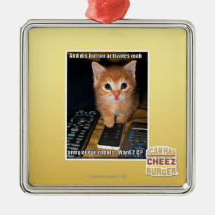 Army of Evil Robots Metal Ornament