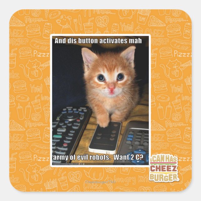 Army of Evil Robots Square Sticker (Front)