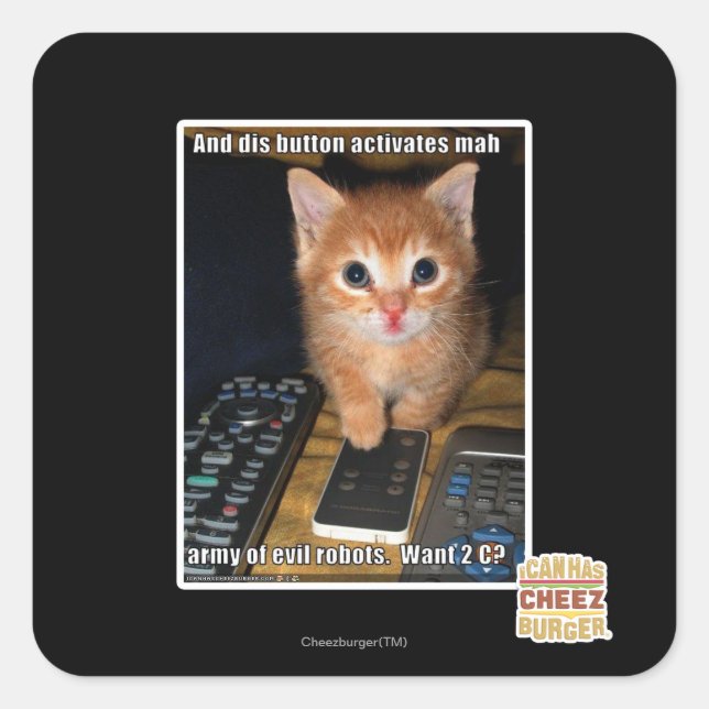 Army of Evil Robots Square Sticker (Front)