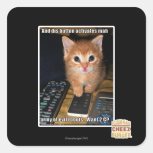 Army of Evil Robots Square Sticker