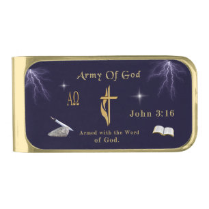 Army of God Gold Finish Money Clip