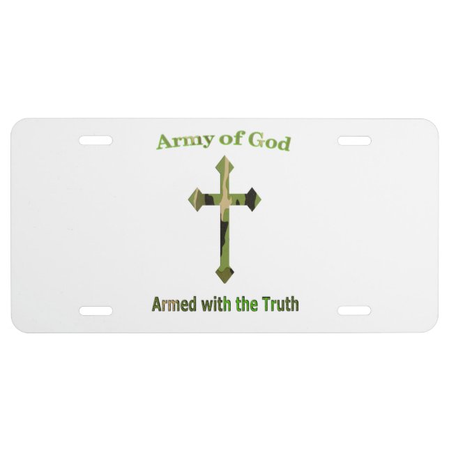 Army of God products License Plate (Front)