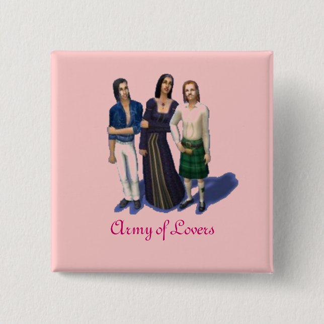 Army of Lovers--the simlish version Pinback Button (Front)