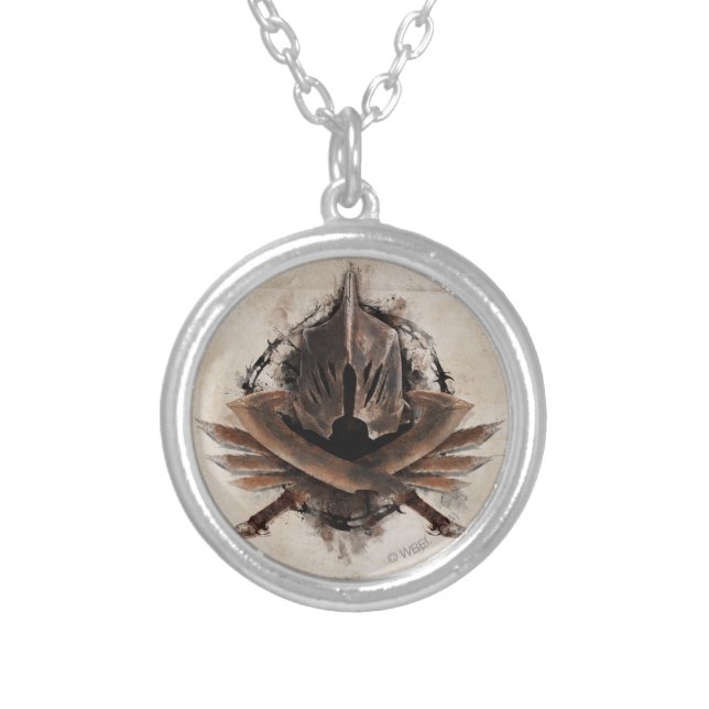 Army Of Orcs Weaponry Silver Plated Necklace (Front)