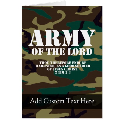 Army of the Lord, Bible Scripture Camo Cards (Front)
