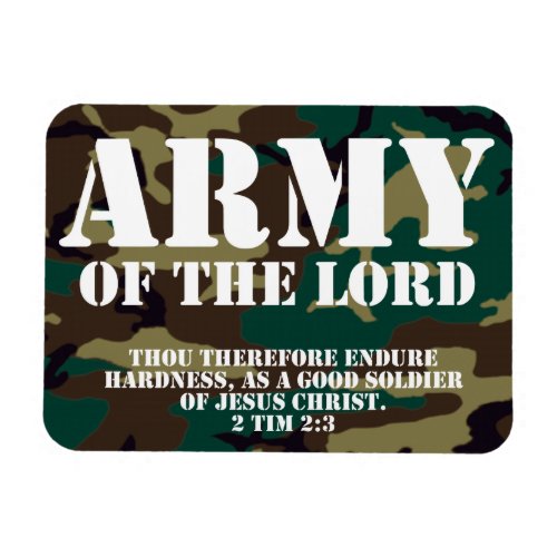 Army of the Lord Bible Scripture Camo Magnet