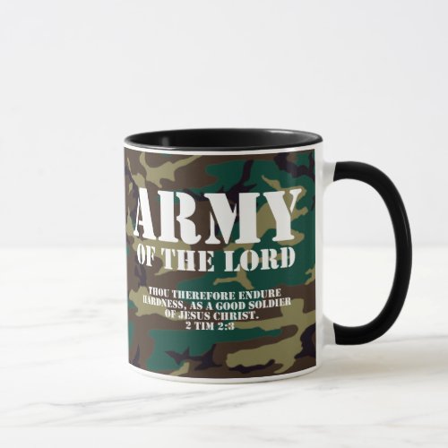 Army of the Lord Bible Scripture Camo Mug