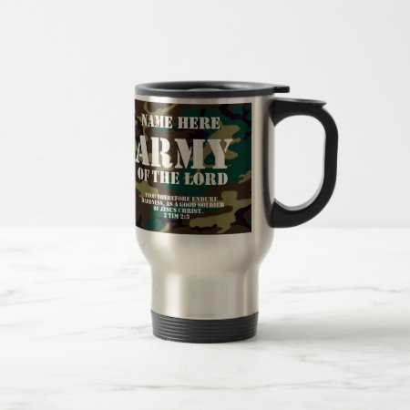 Army Of The Lord, Bible Scripture/name Travel Mug