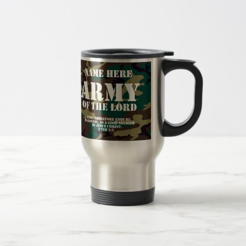 Army of the Lord Bible ScriptureName Travel Mug