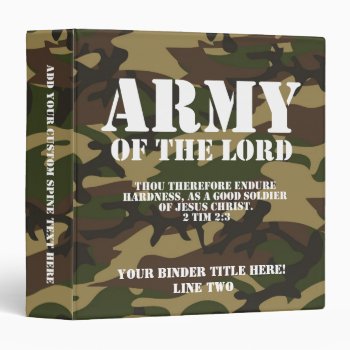 Army Of The Lord Binder by TonySullivanMinistry at Zazzle