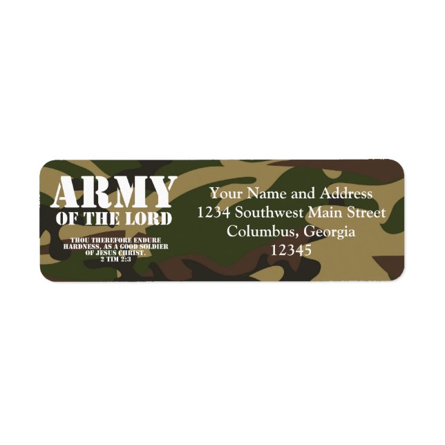 Army of the Lord Label (Front)